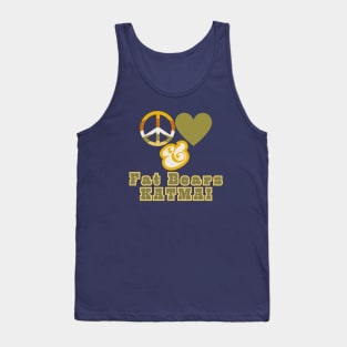 Peace Love & Fat Bears KATMAI - Groovy Retro Golden Currant Colorway Pacific Northwest Style Tank Top